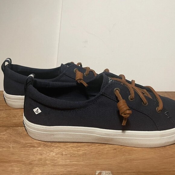 Sperry Top Sider Women's Size 8W Crest Vibe Linen Blue Sneaker NEW - Picture 4 of 11